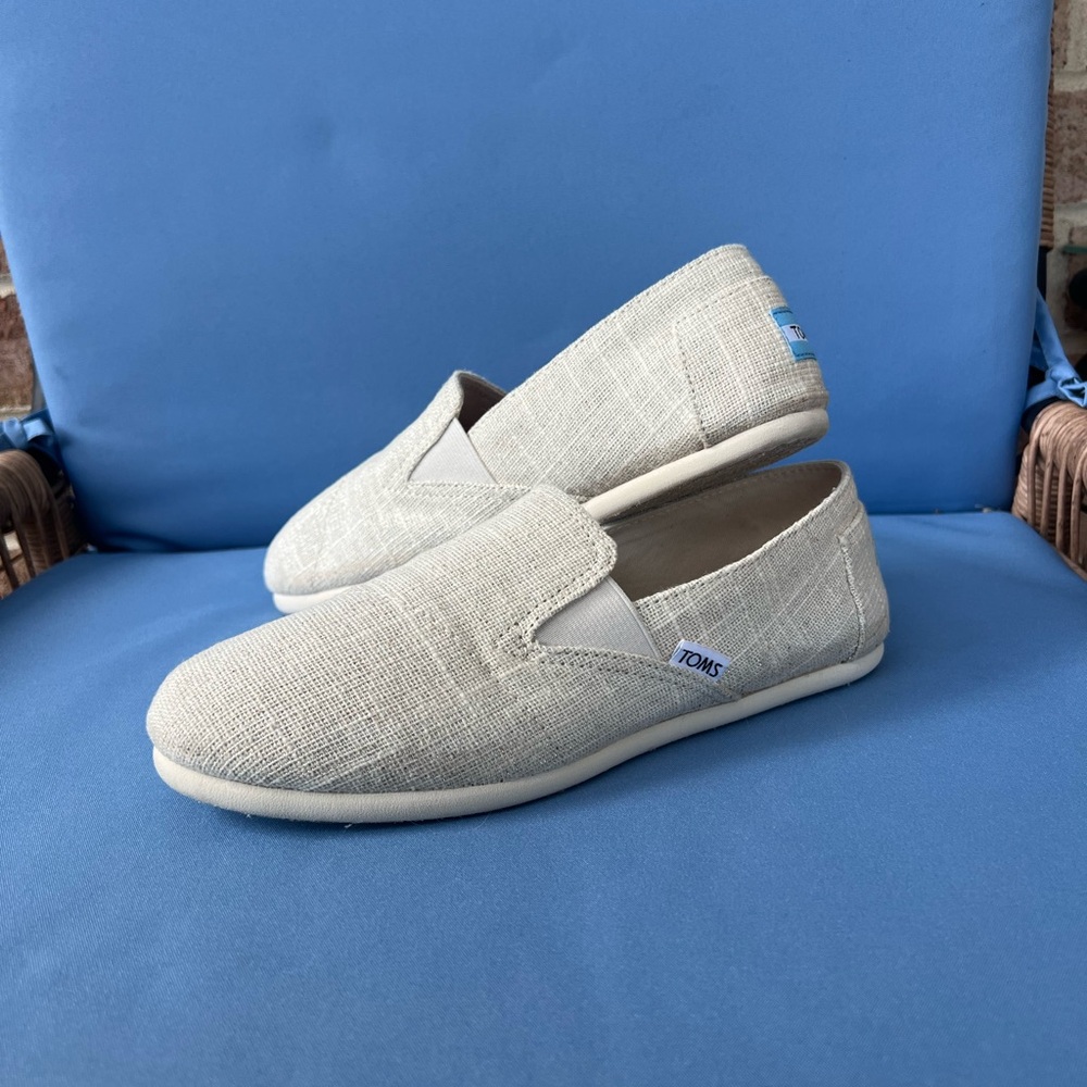 Toms Loafers Slip-On Shoes with Textured Fabric